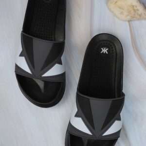 Men Grey Printed Sliders
