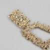 Gold-Toned Textured Geometric Drop Earrings - Image 2