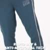Men Teal Blue Slim Solid Training Rapid Dry Joggers - Image 2