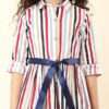 Striped Keyhole Neck Dress - Image 3