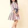 Striped Keyhole Neck Dress - Image 5