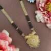 Gold-Plated Stone-Studded & Beaded Mangalsutra