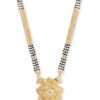 Gold-Plated Stone-Studded & Beaded Mangalsutra - Image 4