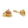 Gold-Toned & Pink Meenakari Enamel Pearls Ethnic Jhumka - Image 4
