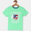 Boys Green Printed Round Neck Flippy Sequinned T-shirt - Image 3